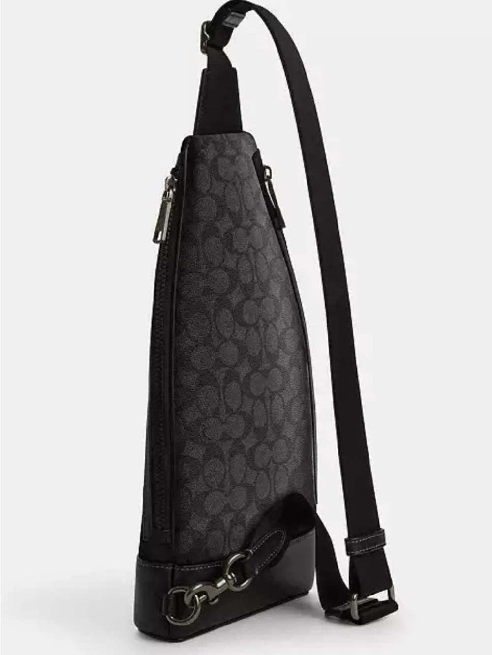 Coach Men's Black Signature Crossbody Sling Bag - Picture 2 of 4